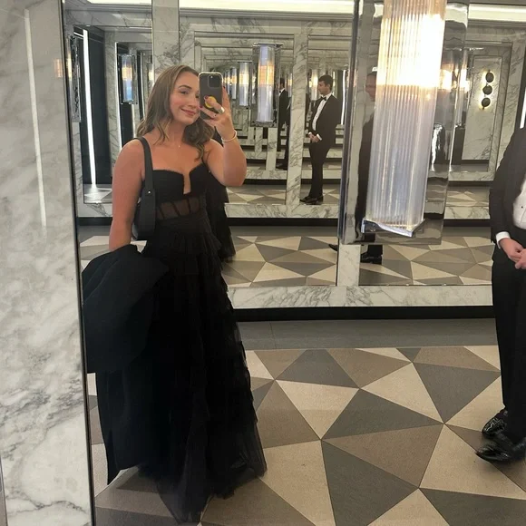 BCBG Long Evening Dress in Black